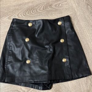 Zara leather skort